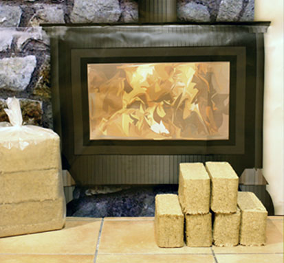 Biomass bricks for central heating